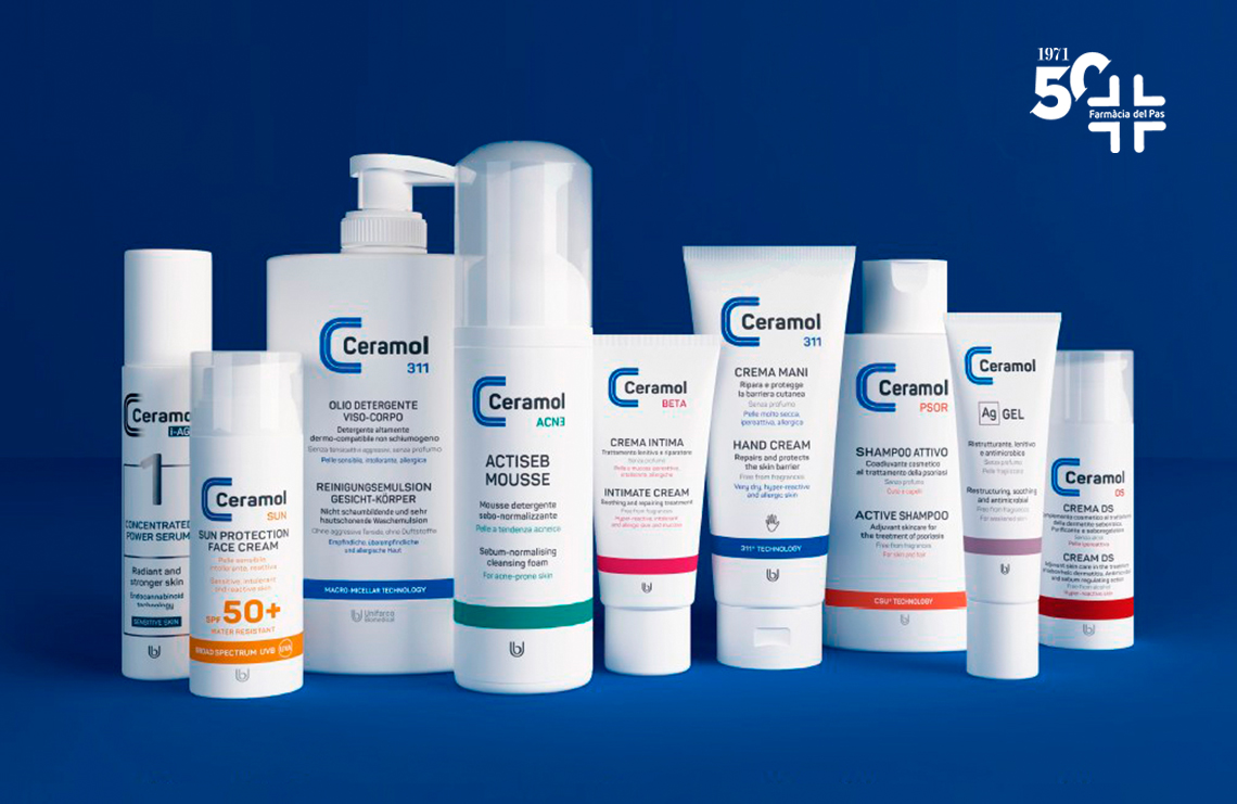 Linha Ceramol para peles sensíveis